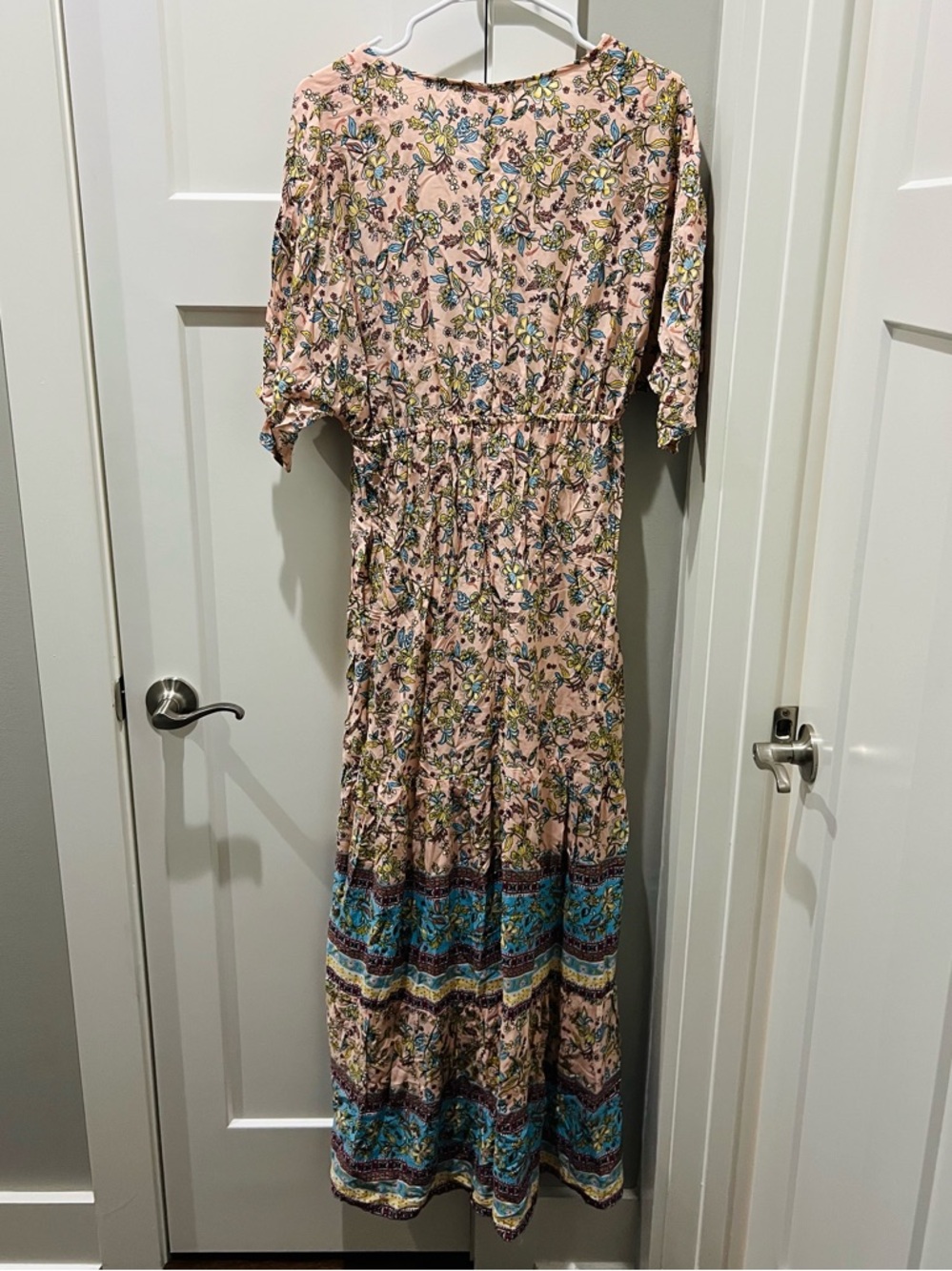 HFYVE Boho Floral Mixed Print Maxi Dress Size L - Picture 5 of 5
